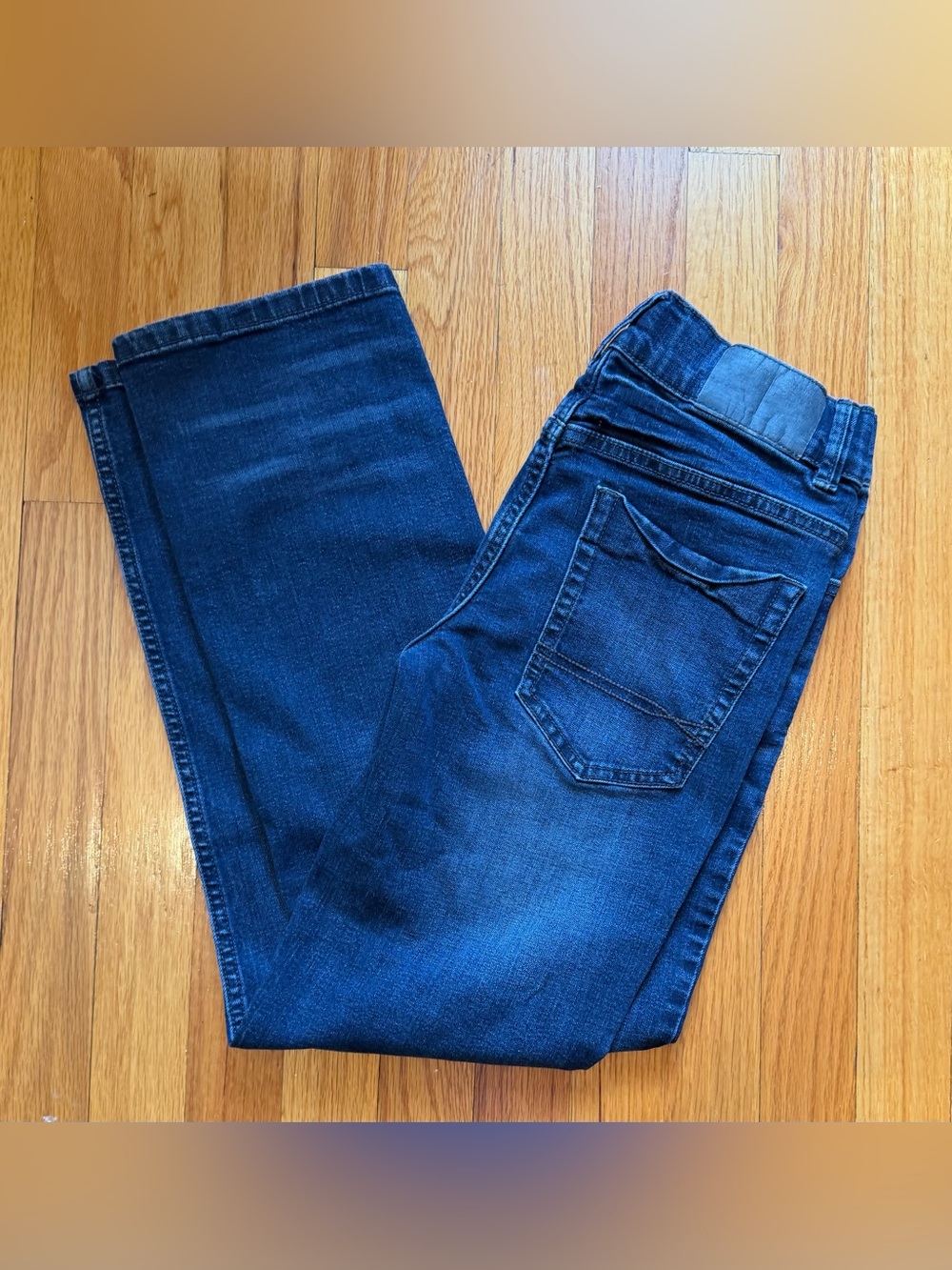 Tommy Hilfiger boy 12 Dark Wash Straight Leg Jeans. Faded details